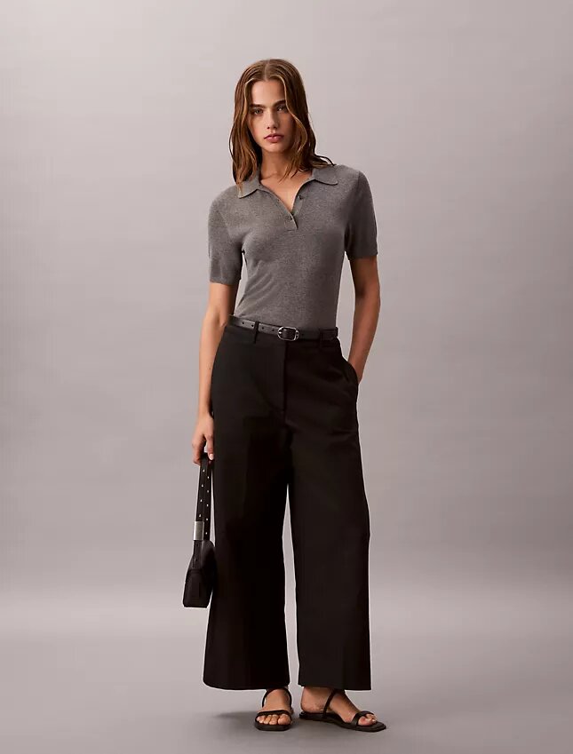 Wide Leg Cropped Chino Pant Wide Leg Cropped Chino Pant