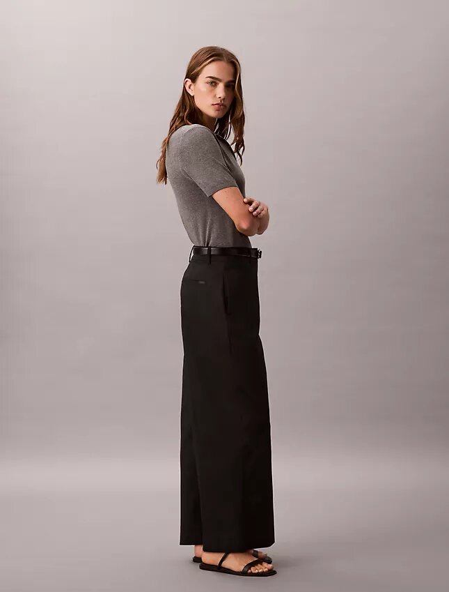 Wide Leg Cropped Chino Pant Wide Leg Cropped Chino Pant