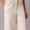 Wide Leg Cropped Chino Pant