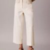 Wide Leg Cropped Chino Pant