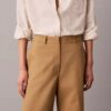 Wide Leg Cropped Chino Pant