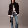 Wool Blend Bomber Jacket