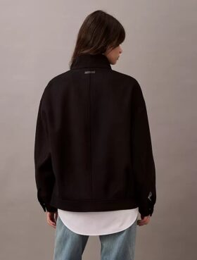 Wool Blend Bomber Jacket