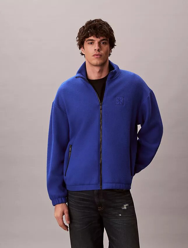 Wool Blend Fleece Relaxed Jacket Wool Blend Fleece Relaxed Jacket