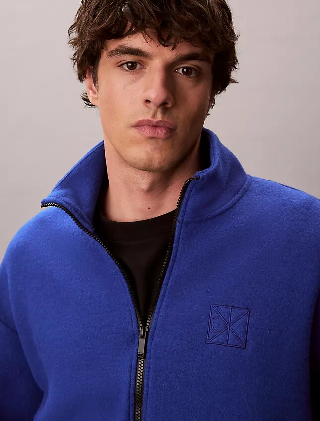 Wool Blend Fleece Relaxed Jacket Wool Blend Fleece Relaxed Jacket