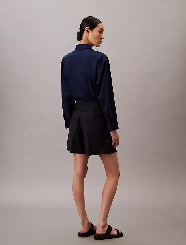Wool Blend Herringbone Utility Shorts Wool Blend Herringbone Utility Shorts