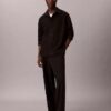 Wool Blend Relaxed Button-Down Shirt