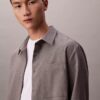 Wool Blend Relaxed Button-Down Shirt