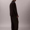 Wool Blend Relaxed Button-Down Shirt