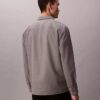 Wool Blend Relaxed Button-Down Shirt