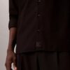 Wool Blend Relaxed Button-Down Shirt