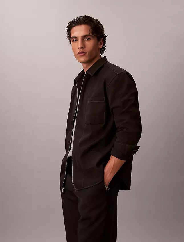 Wool Blend Relaxed Shirt Jacket Wool Blend Relaxed Shirt Jacket