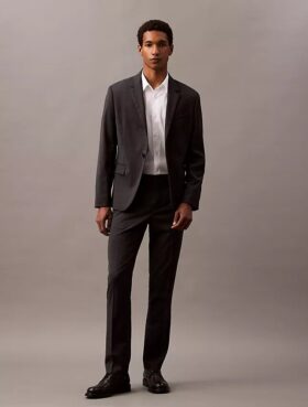 Wool Blend Single-Breasted Blazer