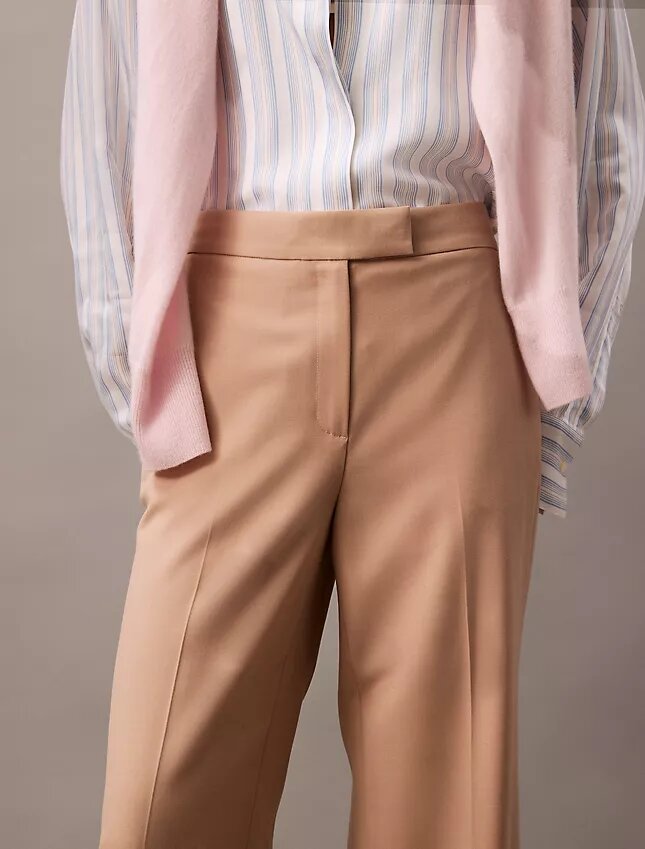 Wool Gabardine Blend Flared Pants Wool Gabardine Blend Flared Pants