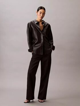 Wool Gabardine Blend Trouser