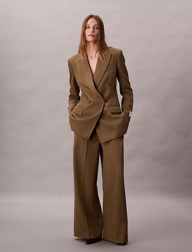 Wool Gabardine Wide Leg Trouser Wool Gabardine Wide Leg Trouser