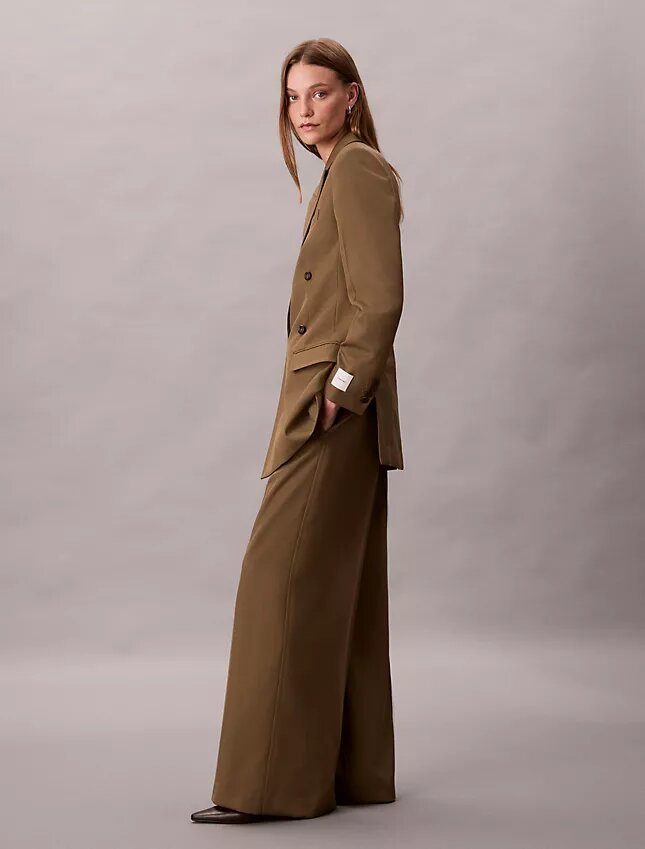 Wool Gabardine Wide Leg Trouser Wool Gabardine Wide Leg Trouser