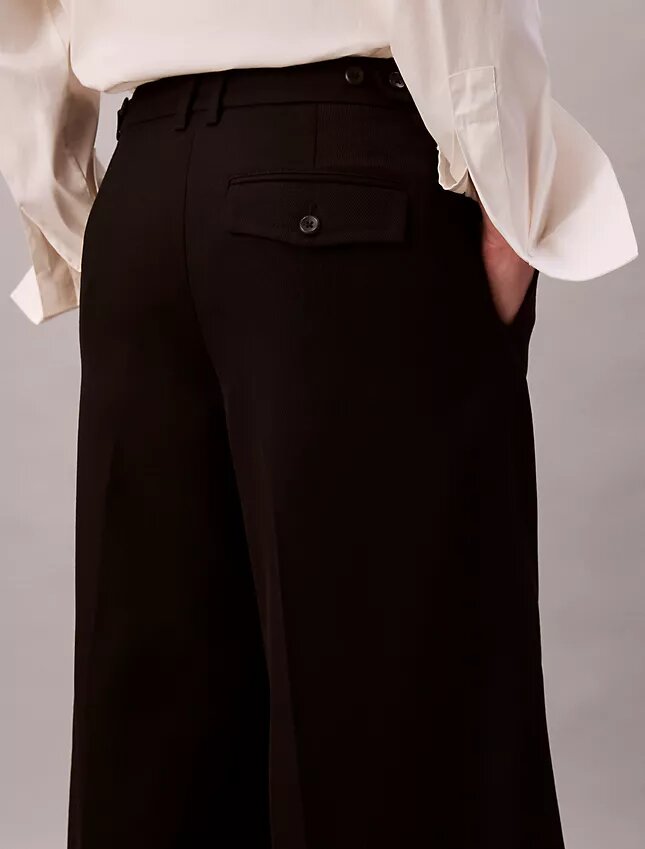 Wool Gabardine Wide Leg Trouser Wool Gabardine Wide Leg Trouser