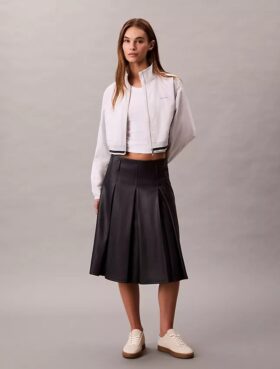 Woven Cropped Relaxed Track Jacket
