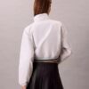 Woven Cropped Relaxed Track Jacket Woven Cropped Relaxed Track Jacket