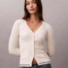Woven Monologo Cable Cardigan