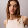 Woven Monologo Cable Knit Tank