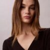 Woven Monologo Fine Rib Slim Cardigan Woven Monologo Fine Rib Slim Cardigan