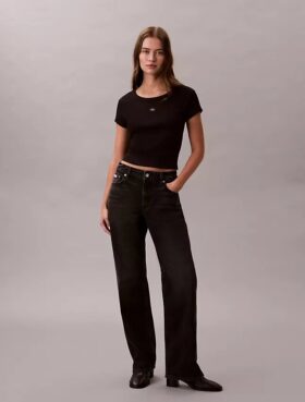 Woven Monologo Slim T-Shirt