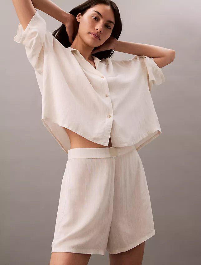 Woven Viscose Sleep Shorts Woven Viscose Sleep Shorts