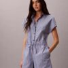 Yarn-Dyed Poplin Cotton Romper Yarn-Dyed Poplin Cotton Romper