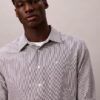 Yarn-Dyed Stripe Seersucker Classic Button-Down Shirt