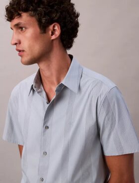 Yarn-Dyed Stripe Stretch Classic Shirt