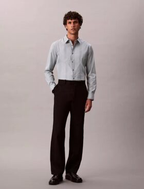 Yarn-Dyed Stripe Supima Stretch Slim Shirt