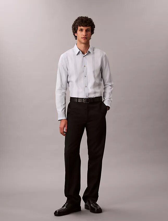 Yarn-Dyed Stripe Supima Stretch Slim Shirt Yarn-Dyed Stripe Supima Stretch Slim Shirt