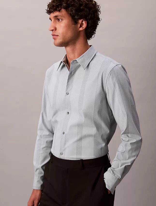Yarn-Dyed Stripe Supima Stretch Slim Shirt Yarn-Dyed Stripe Supima Stretch Slim Shirt
